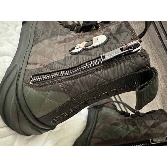 NWOB Karl Lagerfeld Paris Men\'s SHOES 10.5 Double Back Zip Quilted Camo Hi Top main image 5
